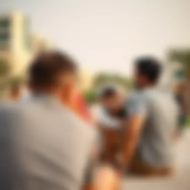 Families enjoying recreational activities at مشرف بارك emphasizing community engagement