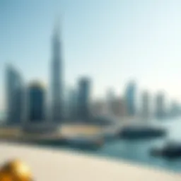 Stunning view of Dubai's waterfront skyline