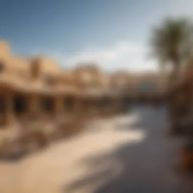Community Life in Tilal Al Ghaf An artistic representation of the vibrant community life within Tilal Al Ghaf