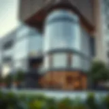 Modern business centre exterior showcasing architectural design