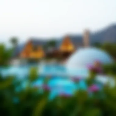 Visual representation of the environmental impact of crystal lagoons.