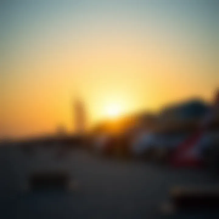 A Serene Sunrise at Dubai Beach Sunrise over Dubai Beach