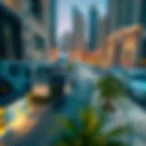 Dubai Marina Parking Facilities Overview A scenic view of Dubai Marina showcasing parking facilities