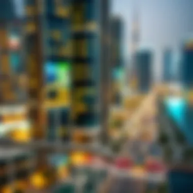 Map highlighting parking regulations in Dubai Marina