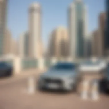 Image depicting residents utilizing parking spaces in Dubai Marina