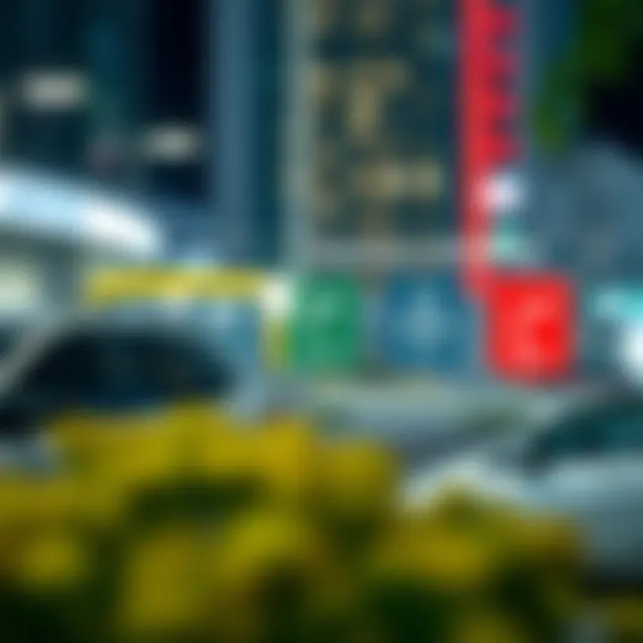 Illustration of various parking fine payment methods in Dubai