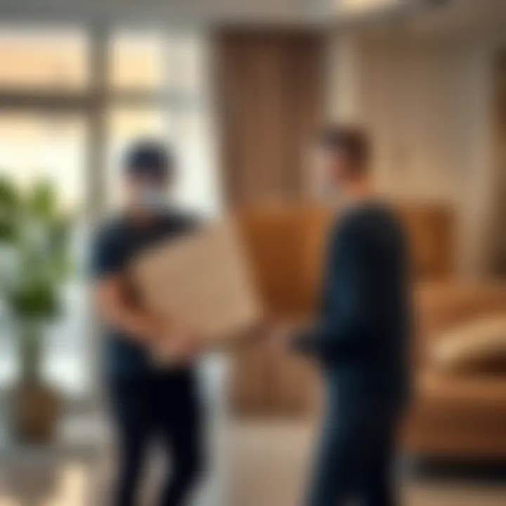 Delicate Item Handling by Movers A professional mover handling delicate items with care