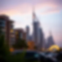 Modern skyline of Dubai showcasing luxury apartments