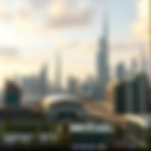 Stunning skyline of Dubai with modern architecture