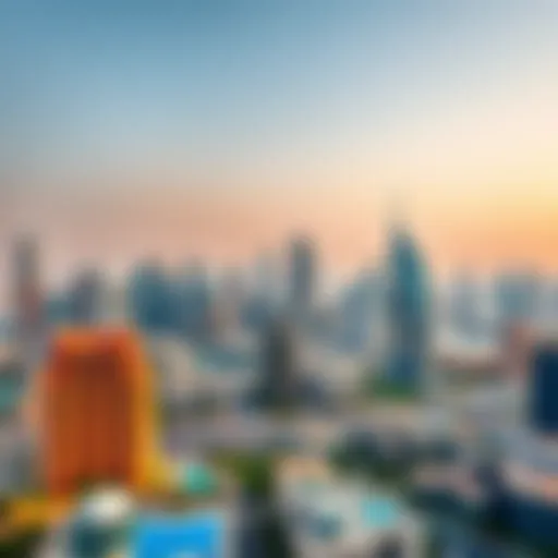 Dubai Skyline: A Testament to Modern Architecture Aerial view of Dubai skyline showcasing modern architecture