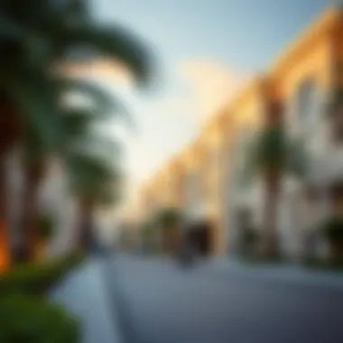 Luxury Living in Dubai: A Vibrant Neighborhood Vibrant neighborhood in Dubai with luxury villas