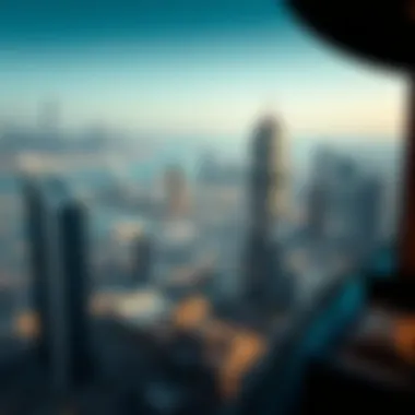 Panoramic view of Downtown Dubai from W Residences