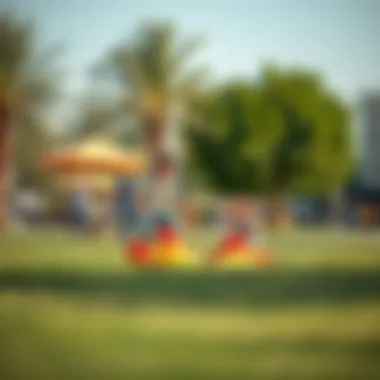 Recreational Activities at Warqa Park Families enjoying recreational activities in Warqa Park