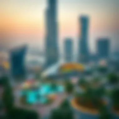 Strategic Location within Dubai Strategic location map of X Park in Dubai's urban landscape