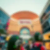 Architectural Splendor of Yas Mall Exterior view of Yas Mall showcasing its architectural design